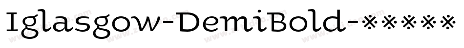 Iglasgow-DemiBold字体转换