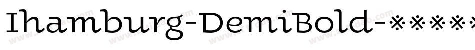 Ihamburg-DemiBold字体转换
