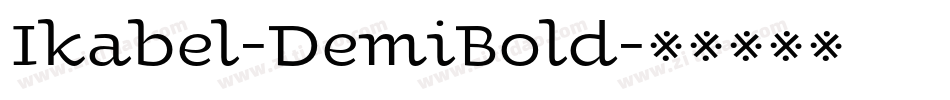 Ikabel-DemiBold字体转换