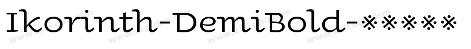 Ikorinth-DemiBold字体转换