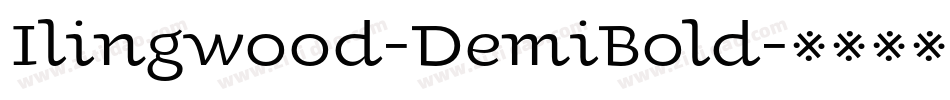 Ilingwood-DemiBold字体转换