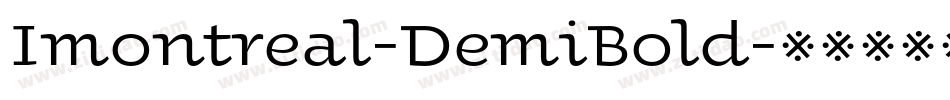 Imontreal-DemiBold字体转换