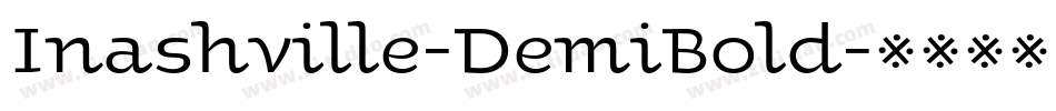 Inashville-DemiBold字体转换