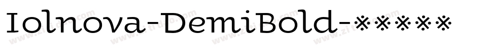 Iolnova-DemiBold字体转换