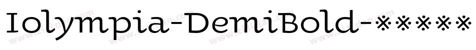Iolympia-DemiBold字体转换