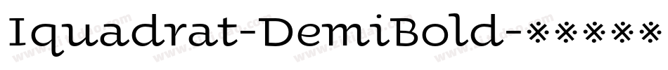 Iquadrat-DemiBold字体转换