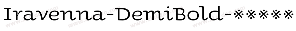 Iravenna-DemiBold字体转换