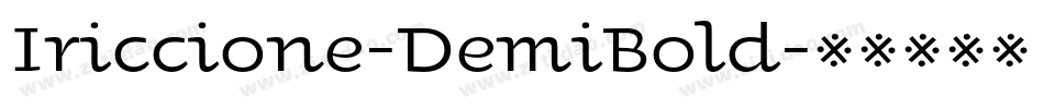 Iriccione-DemiBold字体转换