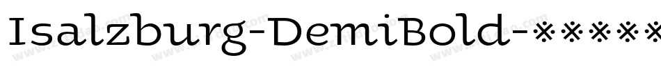 Isalzburg-DemiBold字体转换