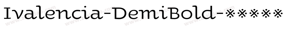 Ivalencia-DemiBold字体转换