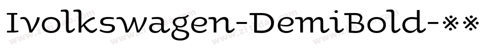 Ivolkswagen-DemiBold字体转换
