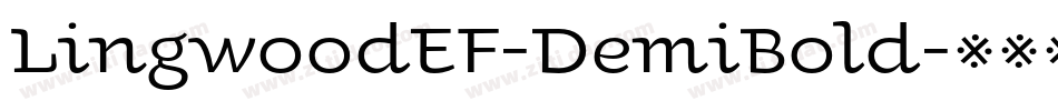 LingwoodEF-DemiBold字体转换
