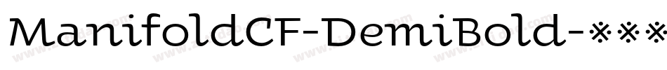 ManifoldCF-DemiBold字体转换