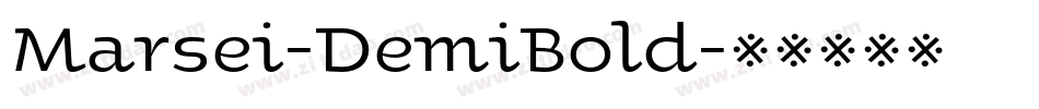 Marsei-DemiBold字体转换