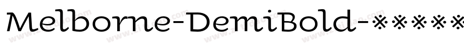 Melborne-DemiBold字体转换