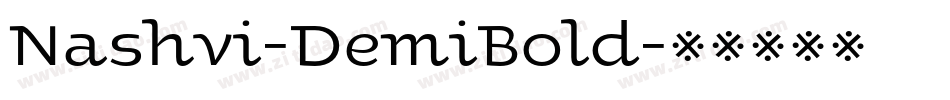 Nashvi-DemiBold字体转换