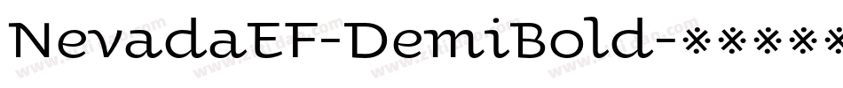 NevadaEF-DemiBold字体转换