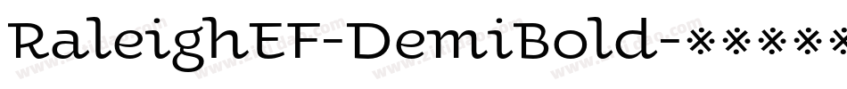 RaleighEF-DemiBold字体转换