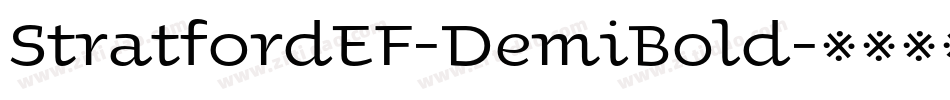 StratfordEF-DemiBold字体转换