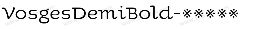 VosgesDemiBold字体转换