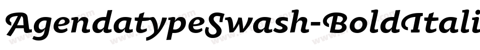 AgendatypeSwash-BoldItalic字体转换