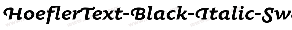 HoeflerText-Black-Italic-Swash字体转换