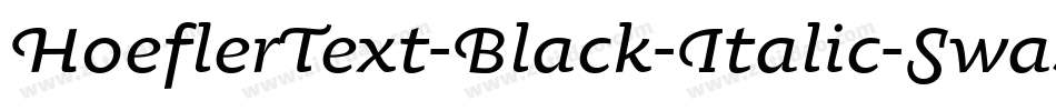 HoeflerText-Black-Italic-Swash字体转换