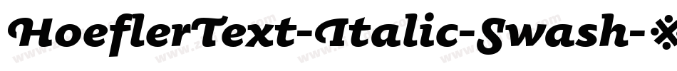 HoeflerText-Italic-Swash字体转换