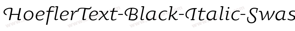 HoeflerText-Black-Italic-Swash字体转换