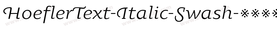 HoeflerText-Italic-Swash字体转换