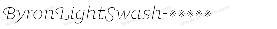 ByronLightSwash字体转换