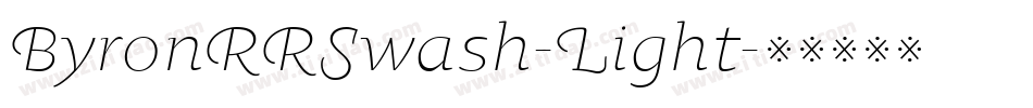 ByronRRSwash-Light字体转换