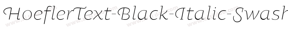 HoeflerText-Black-Italic-Swash字体转换