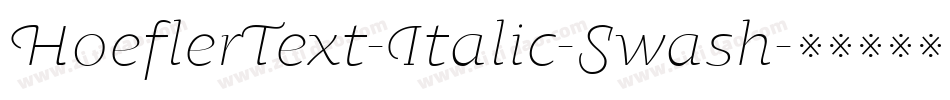 HoeflerText-Italic-Swash字体转换