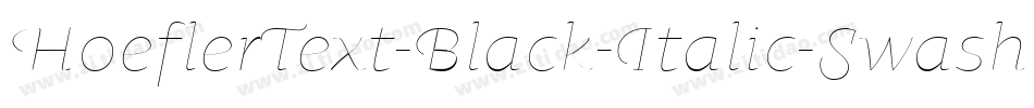 HoeflerText-Black-Italic-Swash字体转换