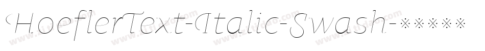 HoeflerText-Italic-Swash字体转换