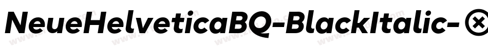 NeueHelveticaBQ-BlackItalic字体转换