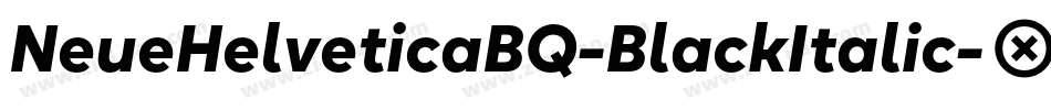 NeueHelveticaBQ-BlackItalic字体转换