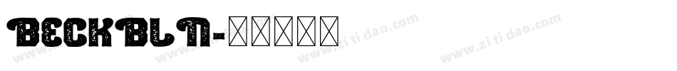 BECKBLN字体转换