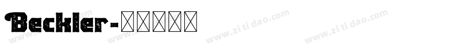 Beckler字体转换