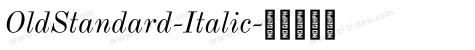 OldStandard-Italic字体转换