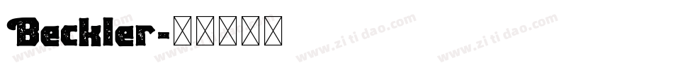 Beckler字体转换