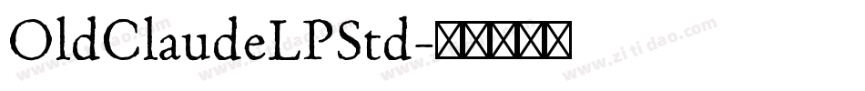 OldClaudeLPStd字体转换