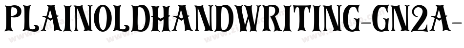 PlainOldHandwriting-Gn2A字体转换