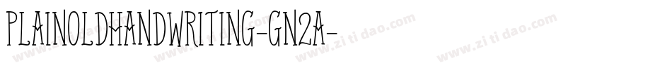 PlainOldHandwriting-Gn2A字体转换