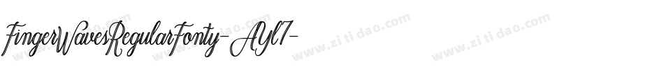 FingerWavesRegularFonty-AYl7字体转换