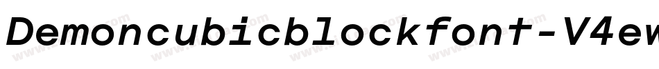 Demoncubicblockfont-V4ew字体转换