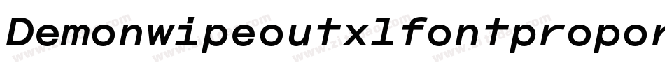 Demonwipeoutxlfontproportional-7OqP字体转换