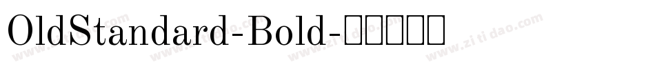 OldStandard-Bold字体转换