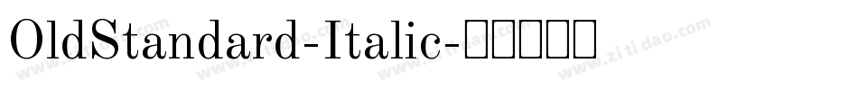 OldStandard-Italic字体转换